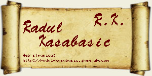 Radul Kasabašić vizit kartica